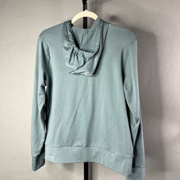 Vuori Halo Performance Hoodie Womens Medium Blue Green Gray Pockets - Picture 2 of 8